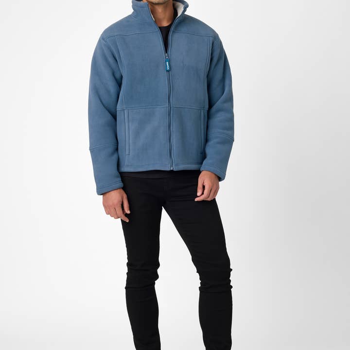 Lumber Men's Jacket in Dusk Blue and other Purchase Wholesale sherpa fleece fabric. Free Returns & Net 60 Terms on Faire trending on Faire.