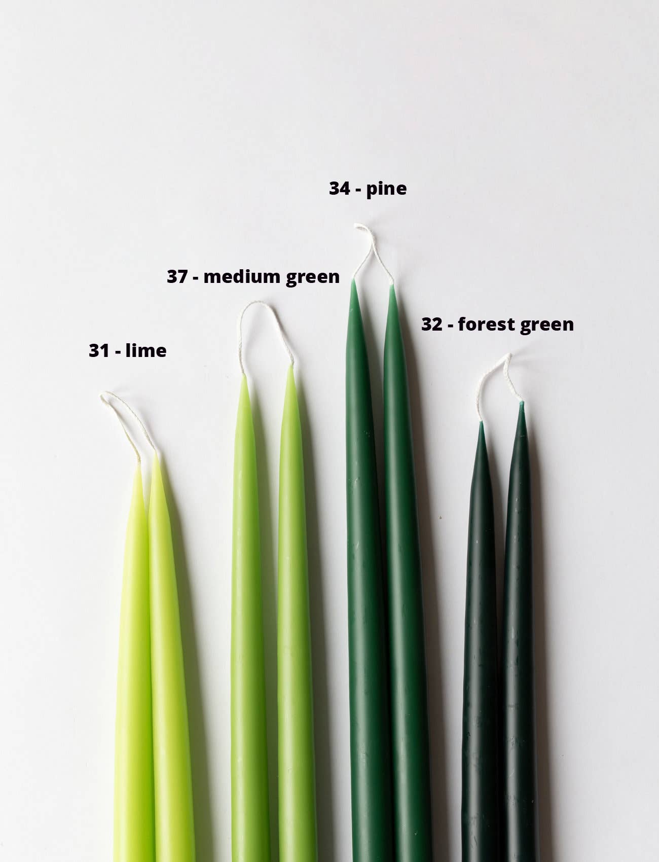 Twilight Collection - Vente Bougies/bougeoirs coniques - Bougie conique danoise à la lime | Paquet de 122