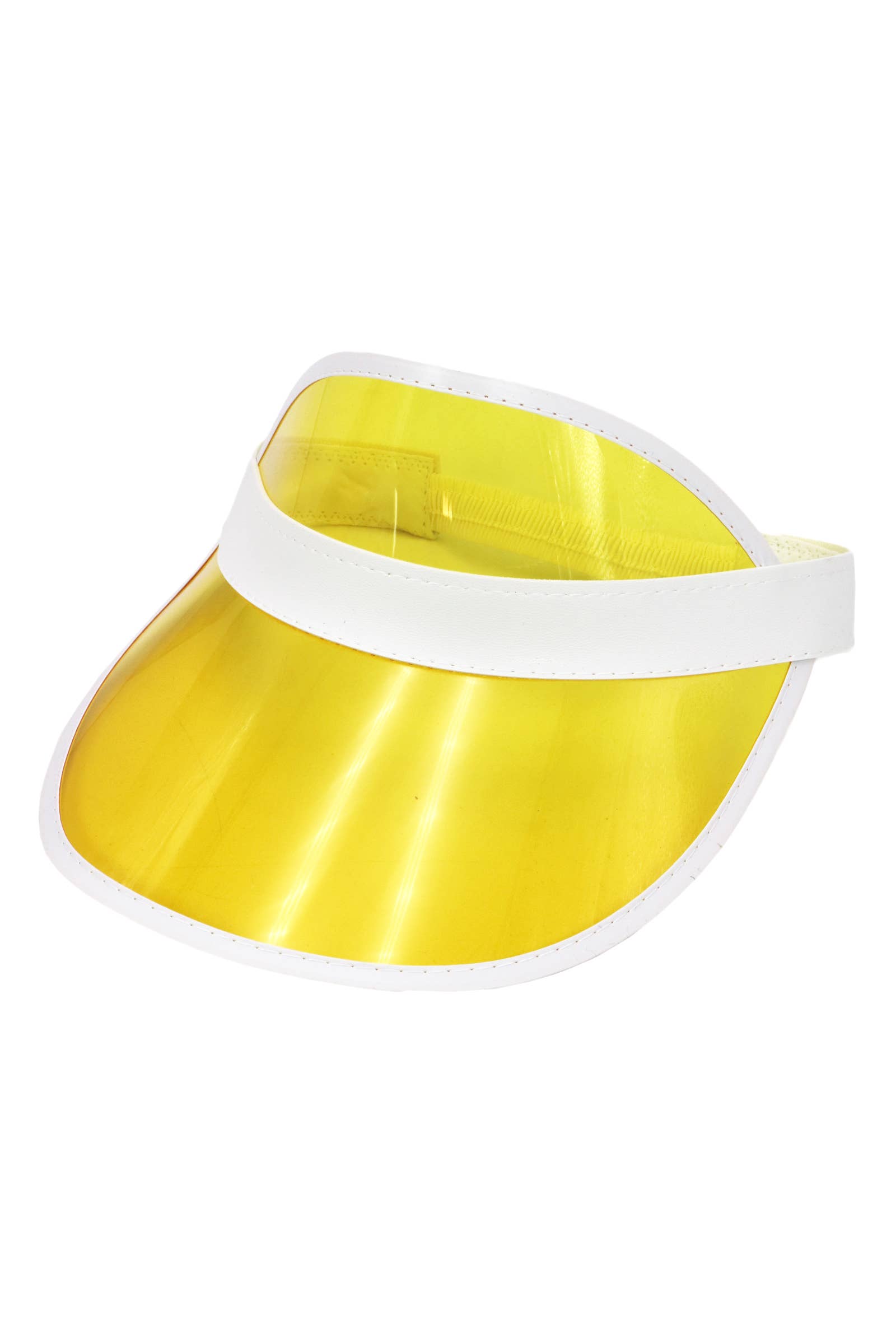 Cap Zone – Engroshandel Visir - Dame – Vibrant Translucent Plast Hvid PVC Kant Elastisk Skærm6