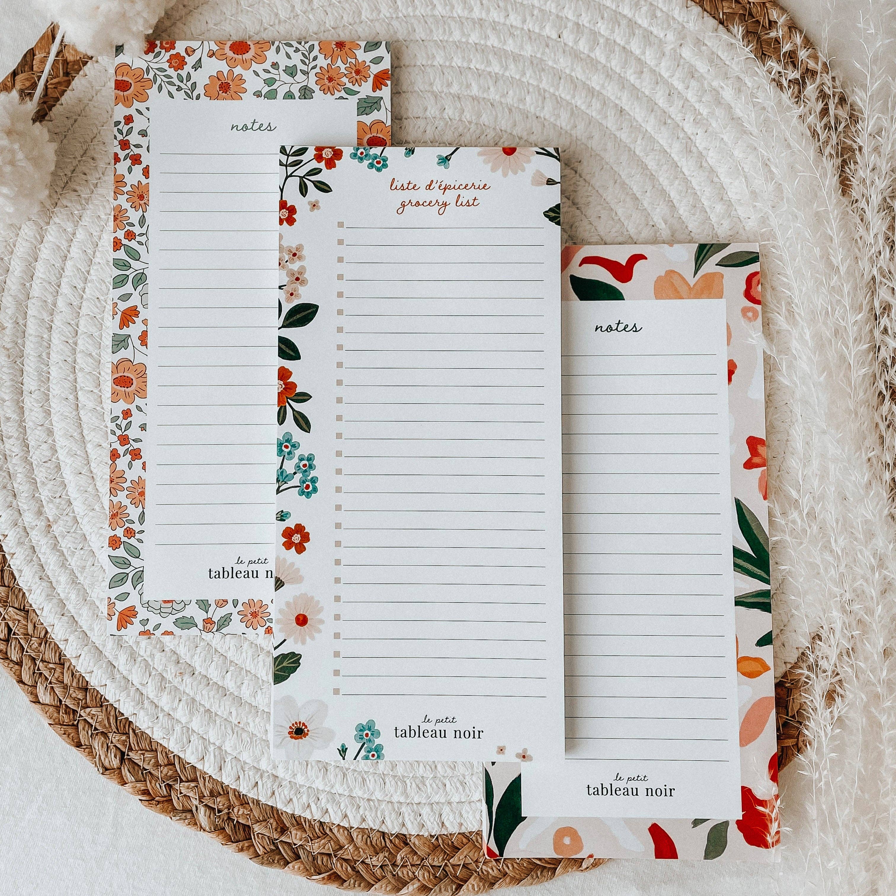 Le Petit Tableau Noir - Vente Blocs-notes - Bloc-notes floral1