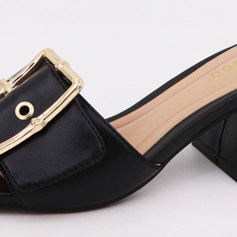 Bamboo BOBBIE-37 Women Block Heel Square Buckle Strap Sandals-12 Pairs Pack-20.65/Pair for wholesale by Mars Sky Shoes Wholesale