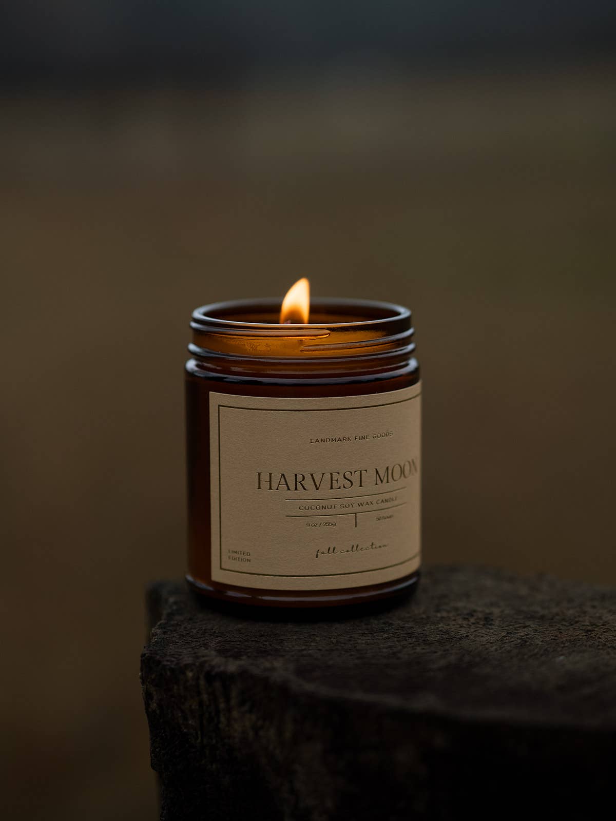 Landmark Fine Goods - Wholesale Jar/Filled Candle - Fall Candle - Harvest Moon Luxe Label 0