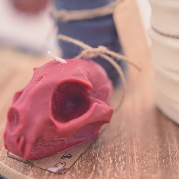 Susan Schomigs Creations - Wholesale Novelty Candle - Small Cat Skull