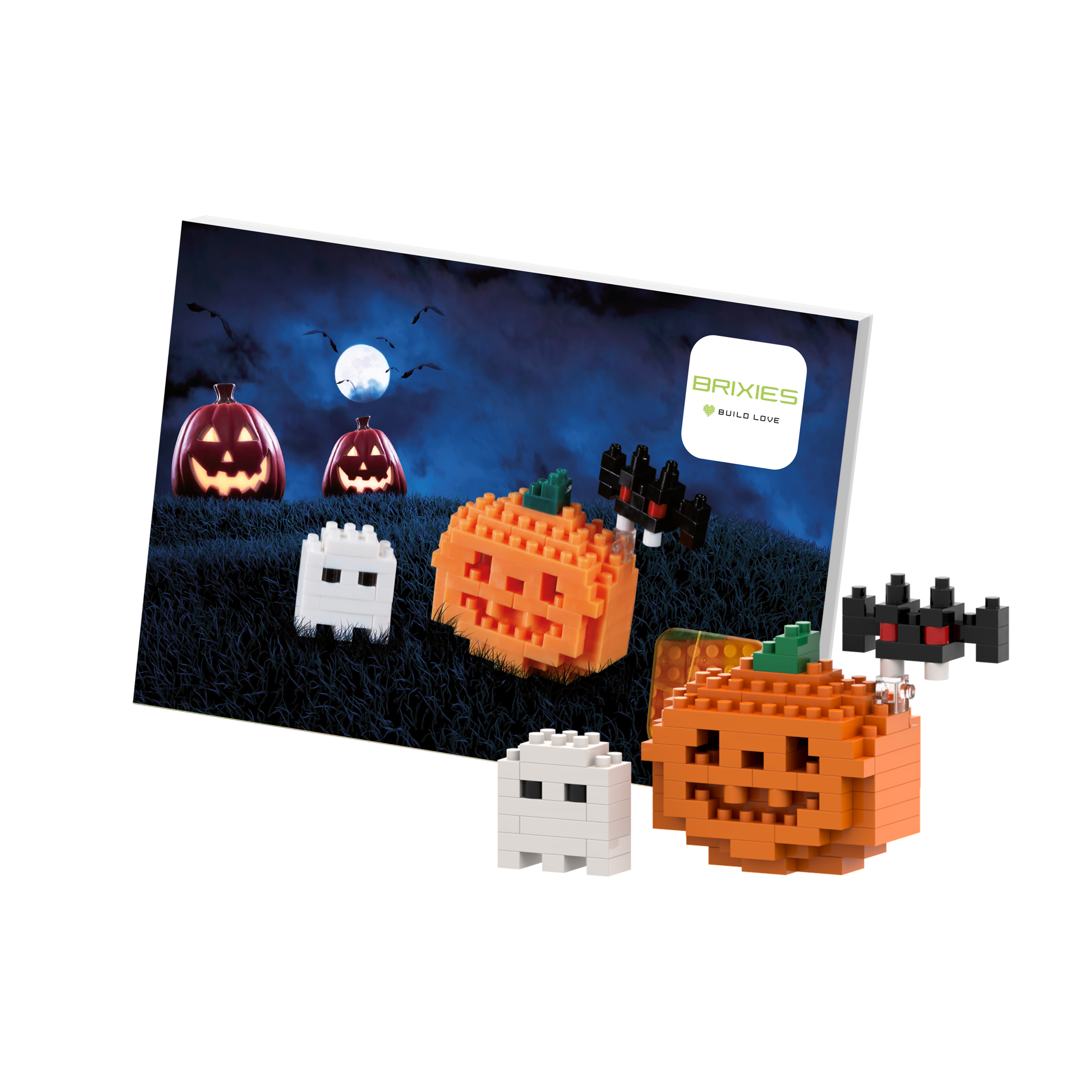 Brixies - Wholesale Build-a-Toy - Kids - BRIXIES Halloween postcard0