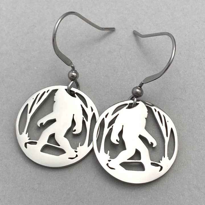 Bigfoot in Woods Earrings for wholesale by Be Inspired UP