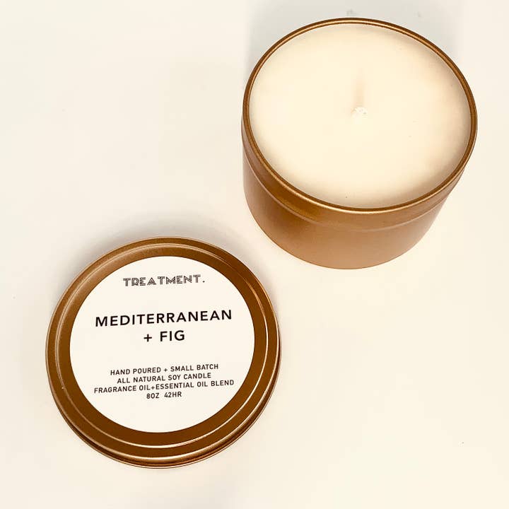 Mediterranean + Fig Soy Candle for wholesale by Treatment. Candle Co