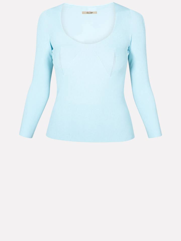 Pullover mit quadratischem Ausschnitt und 65% Vi 35% Ea-Schuhen für den Großhandel von No-nà by Siste's