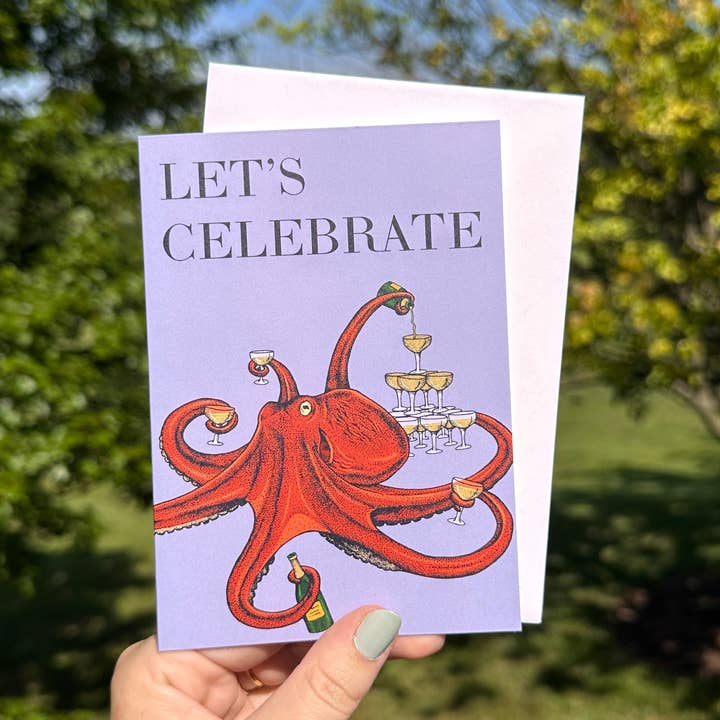 Let's Celebrate Greeting Card for wholesale by Elizabeth Weglein