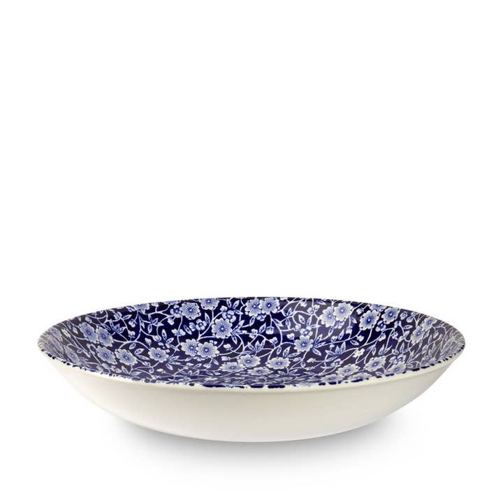 Blue Calico Pasta Bowl for wholesale by Burleigh
