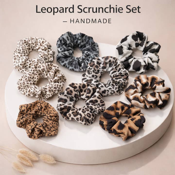 SILK scrunchies Diamond Leopard voor wholesale door Kids4trendy