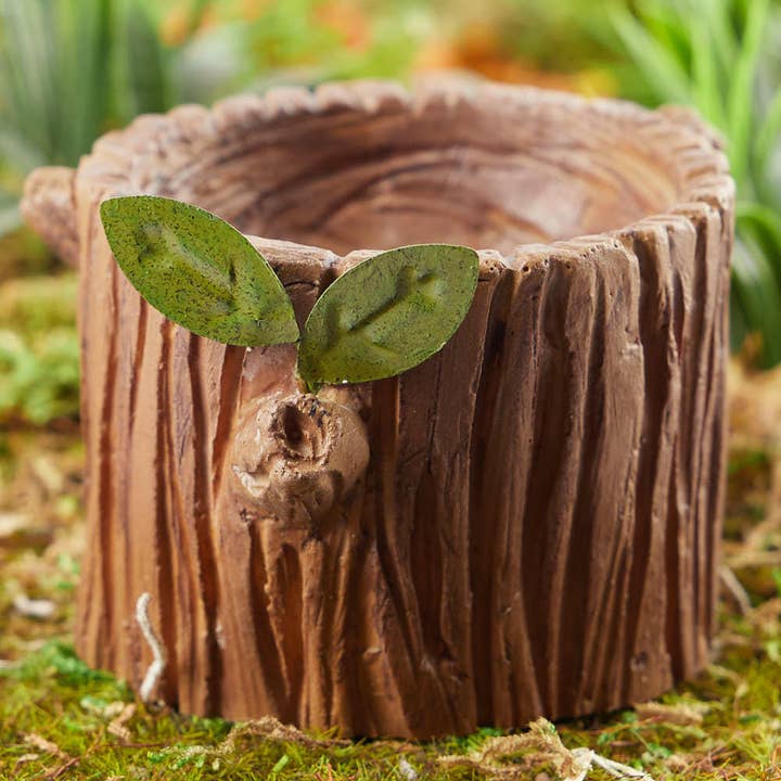 Factory Direct Craft - Vente Décorations de table - Souche d'arbre miniature en résine2