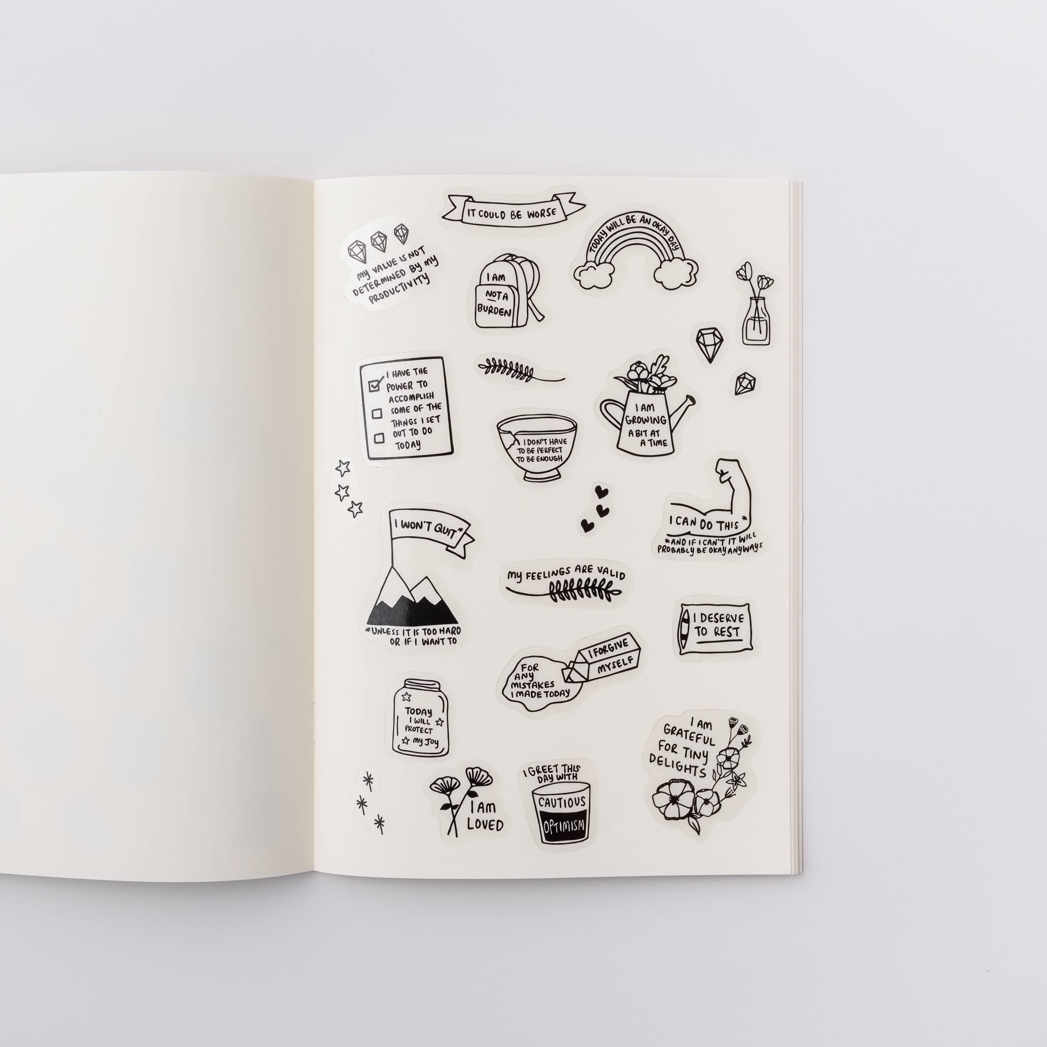 Kwohtations - Wholesale Sticker - Affirmation Sticker Sheet - Transparent Planner Stickers2