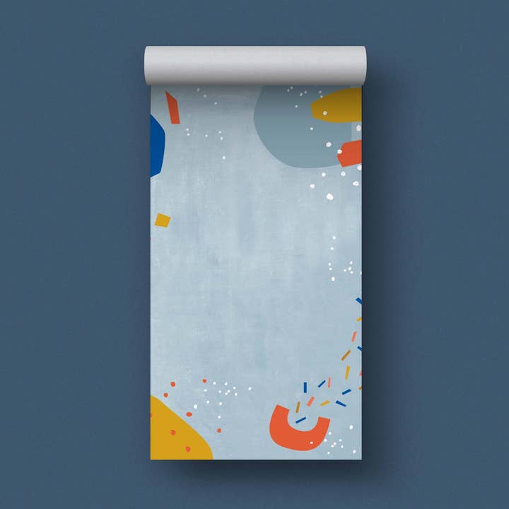 petit bloc-notes 7 x 12,5 cm // motif bleu pour la vente par Designfräulein