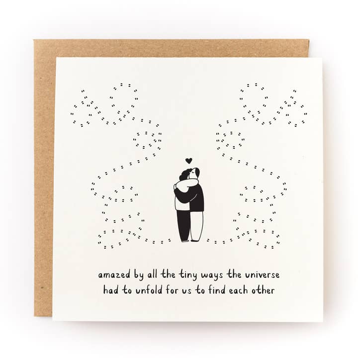 The Universe Unfolds Valentine's Day Card for wholesale by Kwohtations
