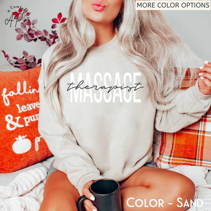 Massage Therapist Sweatshirt, Massage Therapy Sweater for wholesale by APComfortPrints