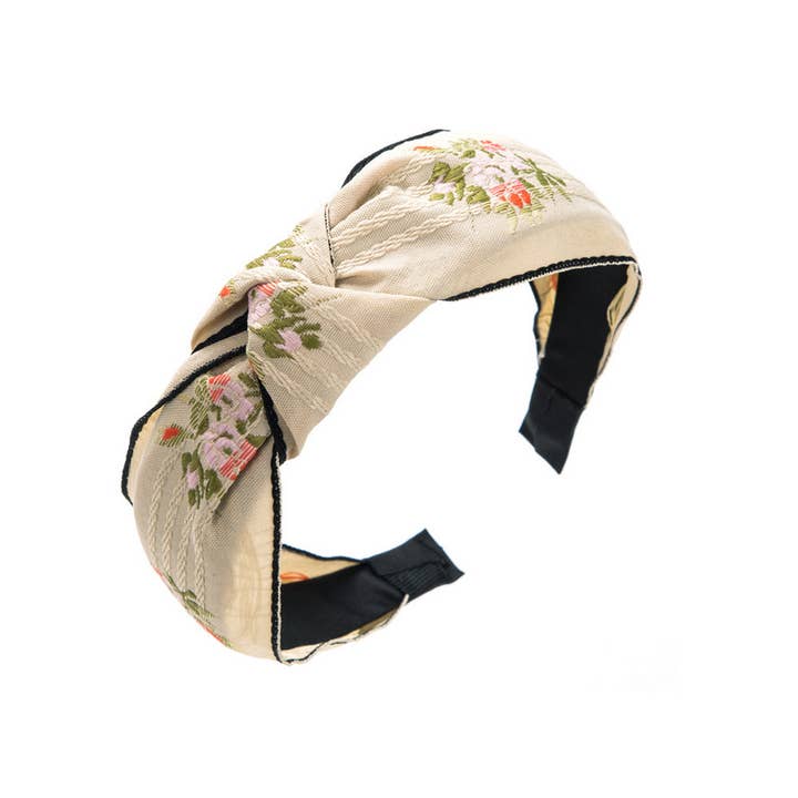 ACCITY - Wholesale Fashion Headband - Women's - WOMEN NEW CROSS EMBROIDERY HEADBAND_CWAHA1972