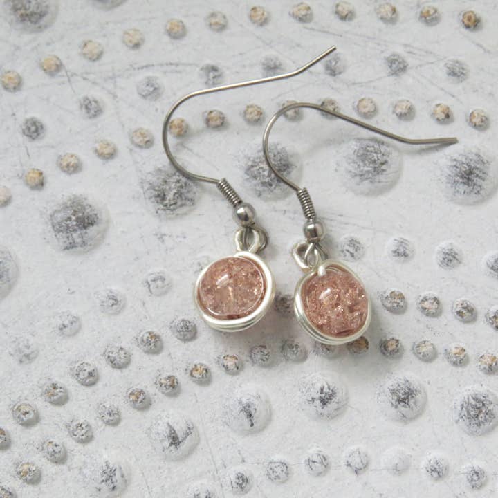 Champagner baumeln Edelstahlohrringe für den Großhandel von Crystal McMaster Jewellery Designer