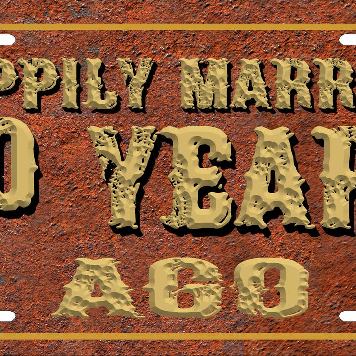 Licence Plate 50 Years Marred for wholesale by BMS BIZ