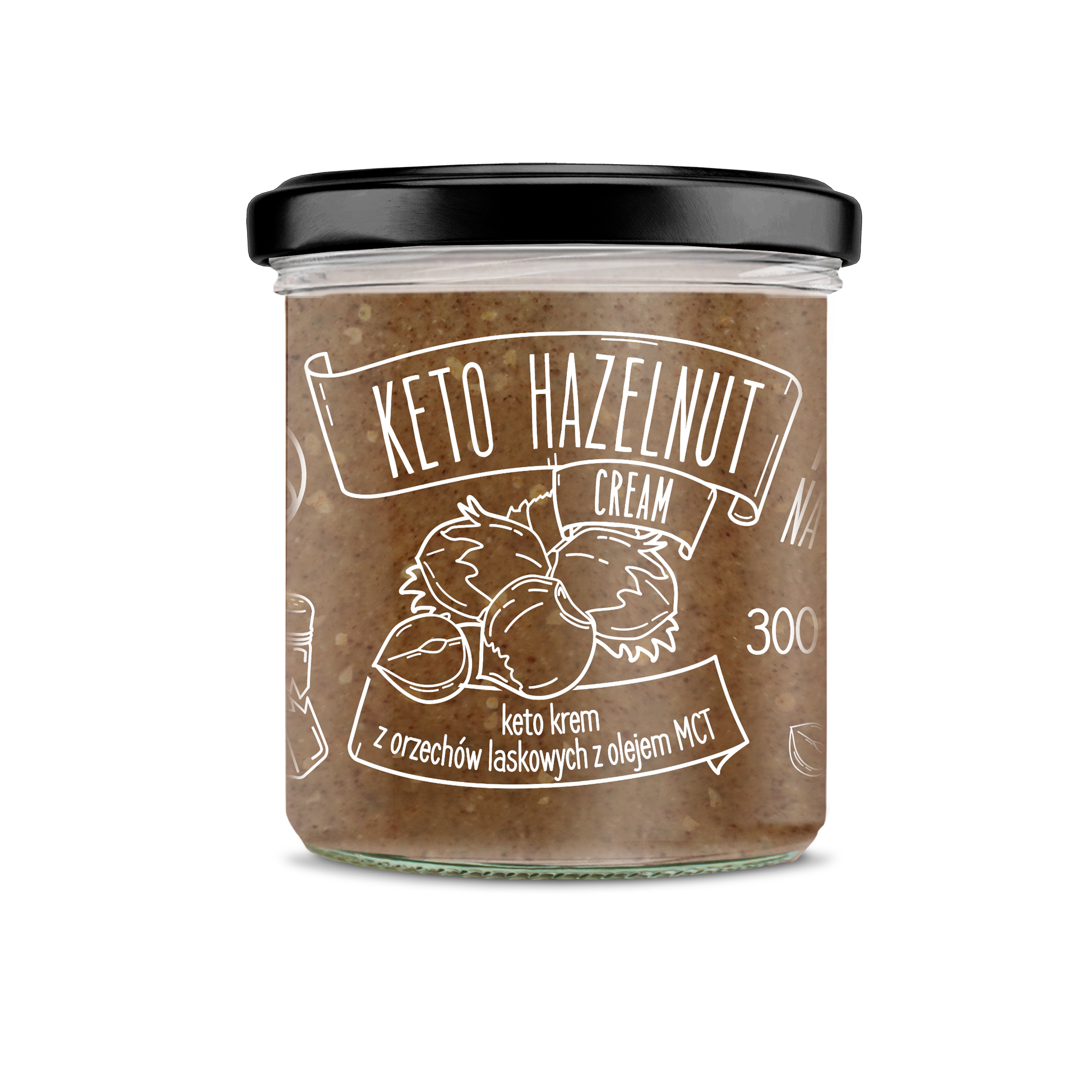 Diet Food – Engroshandel Nøddesmør – Keto hasselnøddeskræm med MCT-olie 300 g0