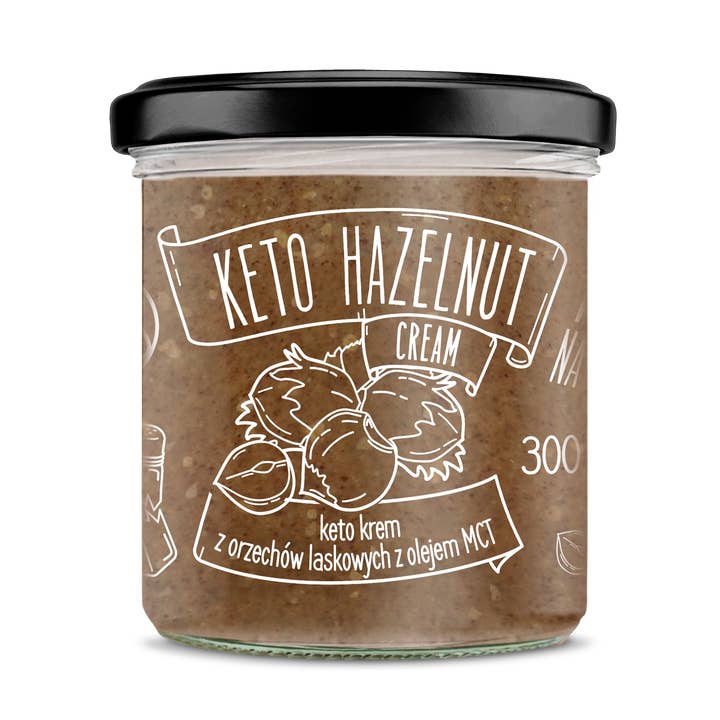 Diet Food – Engroshandel Nøddesmør – Keto hasselnødcreme med MCT olie 300 g0