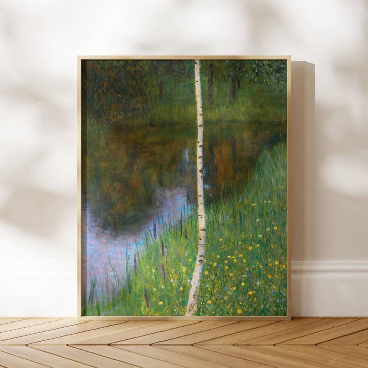 Gustav Klimt - Lakeshore with Birches | Fine Art Print for wholesale by Pathos Studio