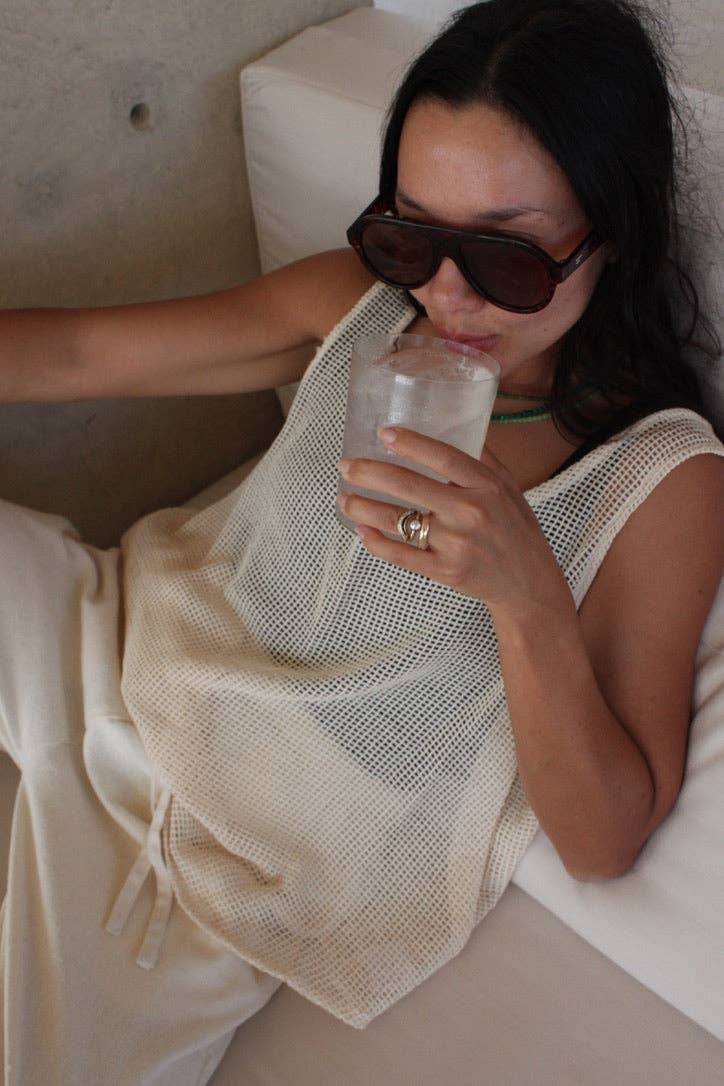 Ecru Marni Netted Cotton Tank for wholesale on Faire0