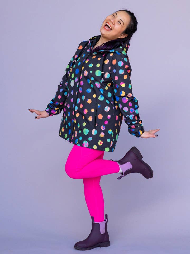 Mama Movement - Wholesale Raincoat – Women's - Night Polka Raincoat - Adults11