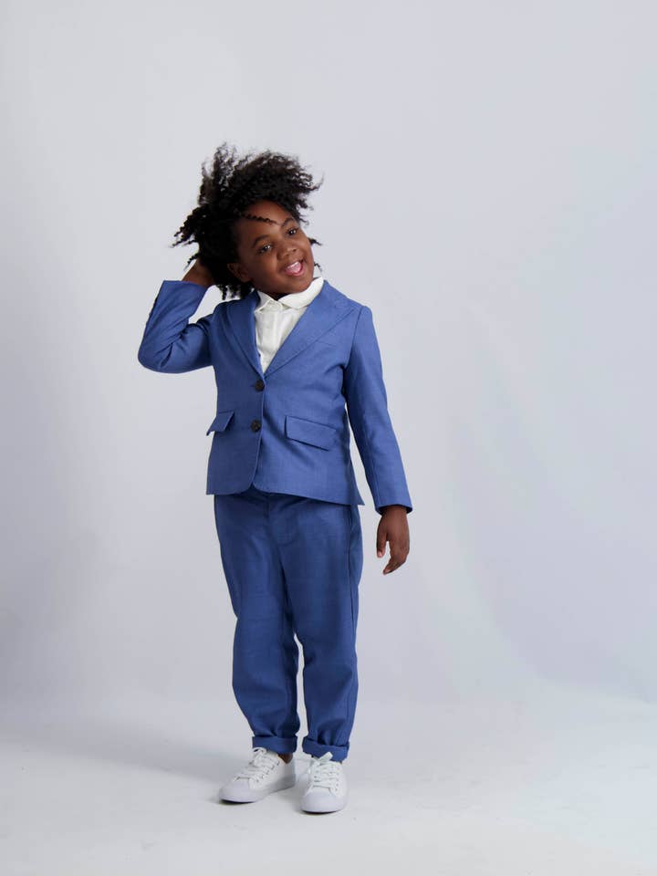 Chaqueta de vestir azul egipcia para venta al por mayor de Mofi Boys Clothing