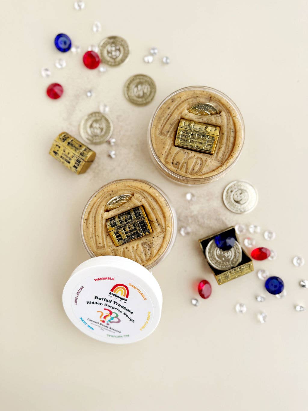 Earth Grown KidDoughs (KidDoughs by EGKD) – Engroshandel Legeslim - Børn – Buried Treasure KidDough - 113 g