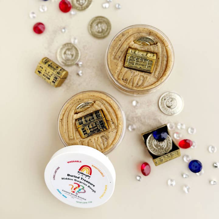 Earth Grown KidDoughs (KidDoughs by EGKD) - Wholesale Putty/Slime - Kids - Buried Treasure (Coconut Sands) KidDough - 4 oz