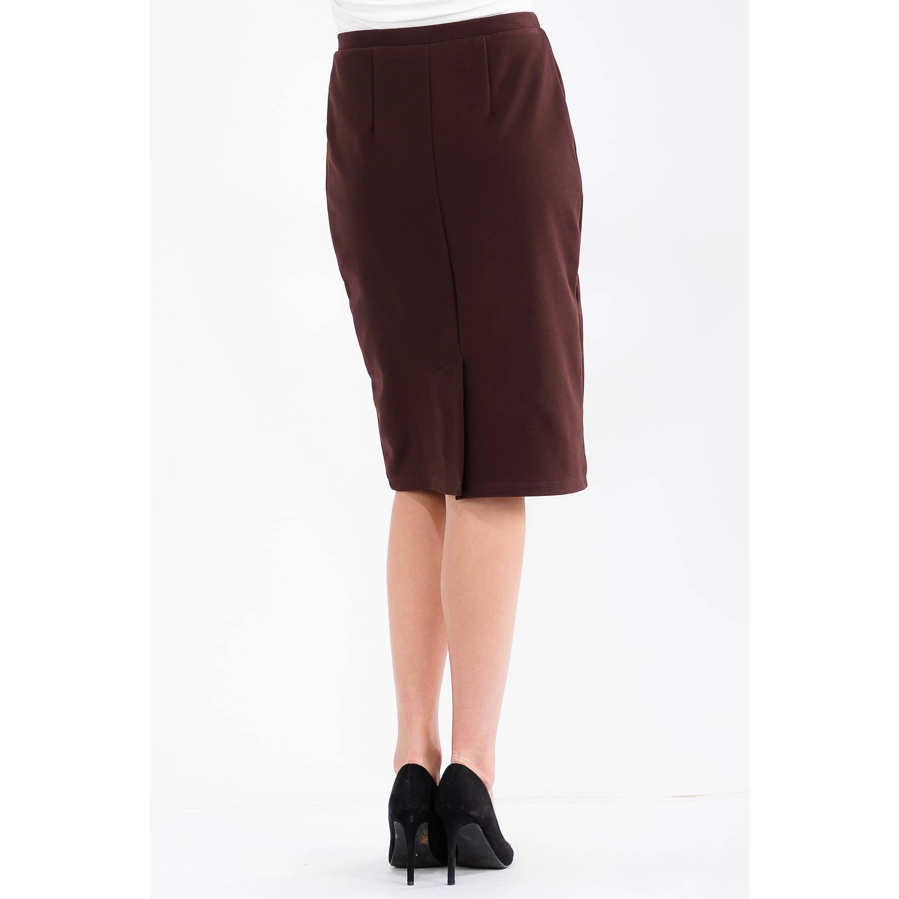 Perseption - Wholesale Skirt - Women's - TEXTURED ELASTIC WAIST MIDI PENCIL SKIRT2