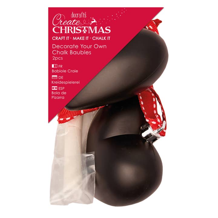 Create Christmas Decorate Own Heart Chalk Baubles 2 Pieces for wholesale by West Design Products