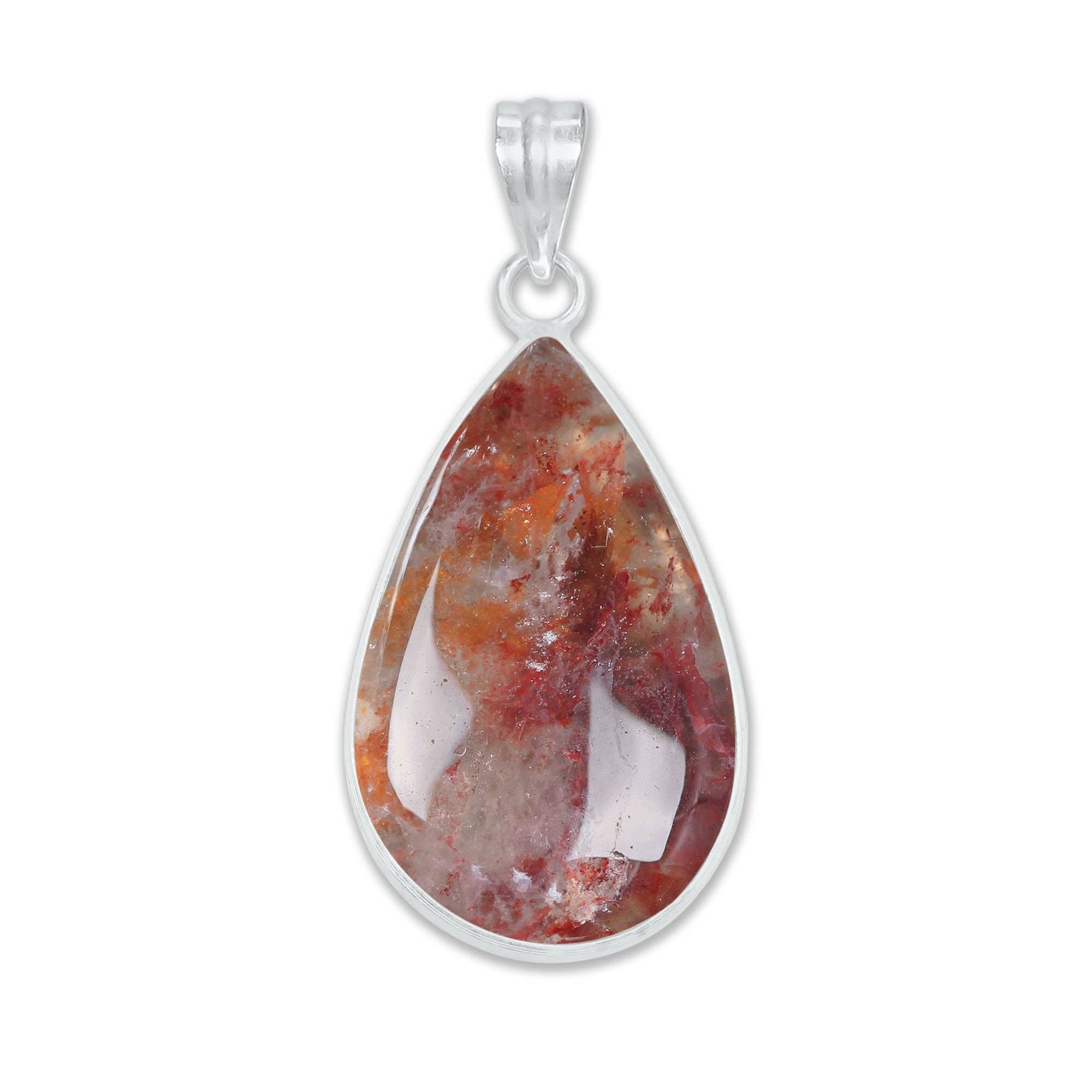 Handmade Jewels – wholesale Individual charm/pendant – Cherry Quartz Minimalist Pendants -  Handmade, Silver-Plated Brass, Wholesale Crystal Jewelry11