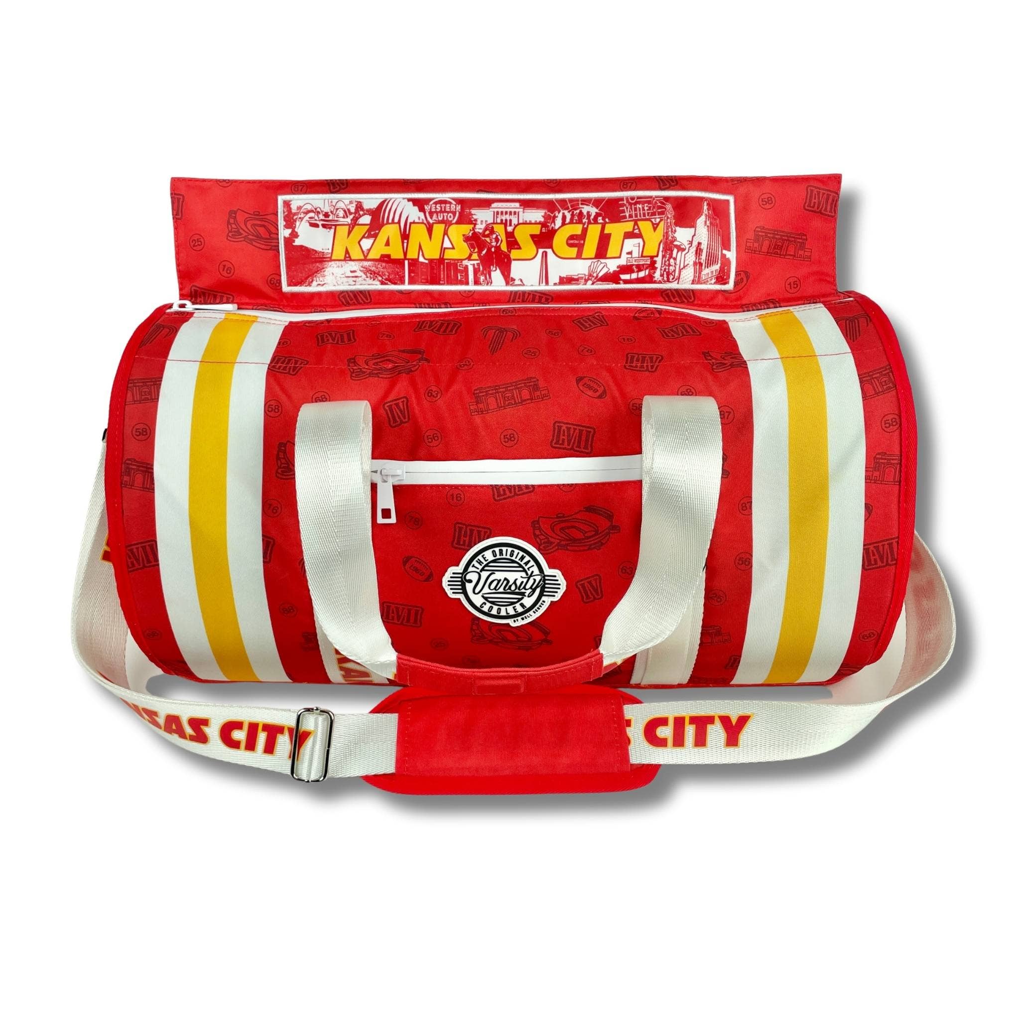 Varsity Cooler - Wholesale Cooler/Cooler Bag - Kansas City Duffle Cooler (2024)5