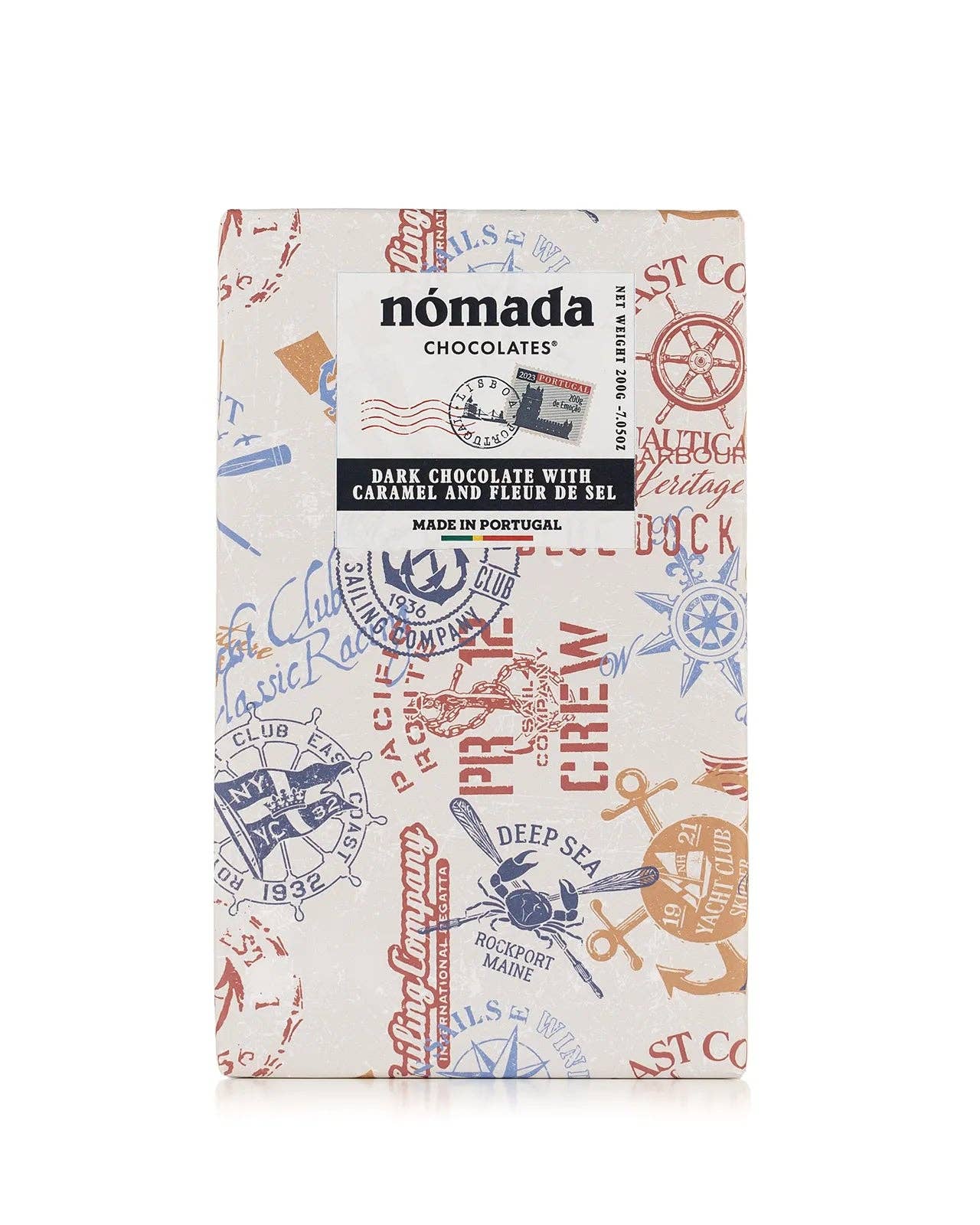 Nómada Chocolates - Wholesale Chocolate Bar - 50% Dark Chocolate w/ Salted Caramel and Fleur de Sel 200g0