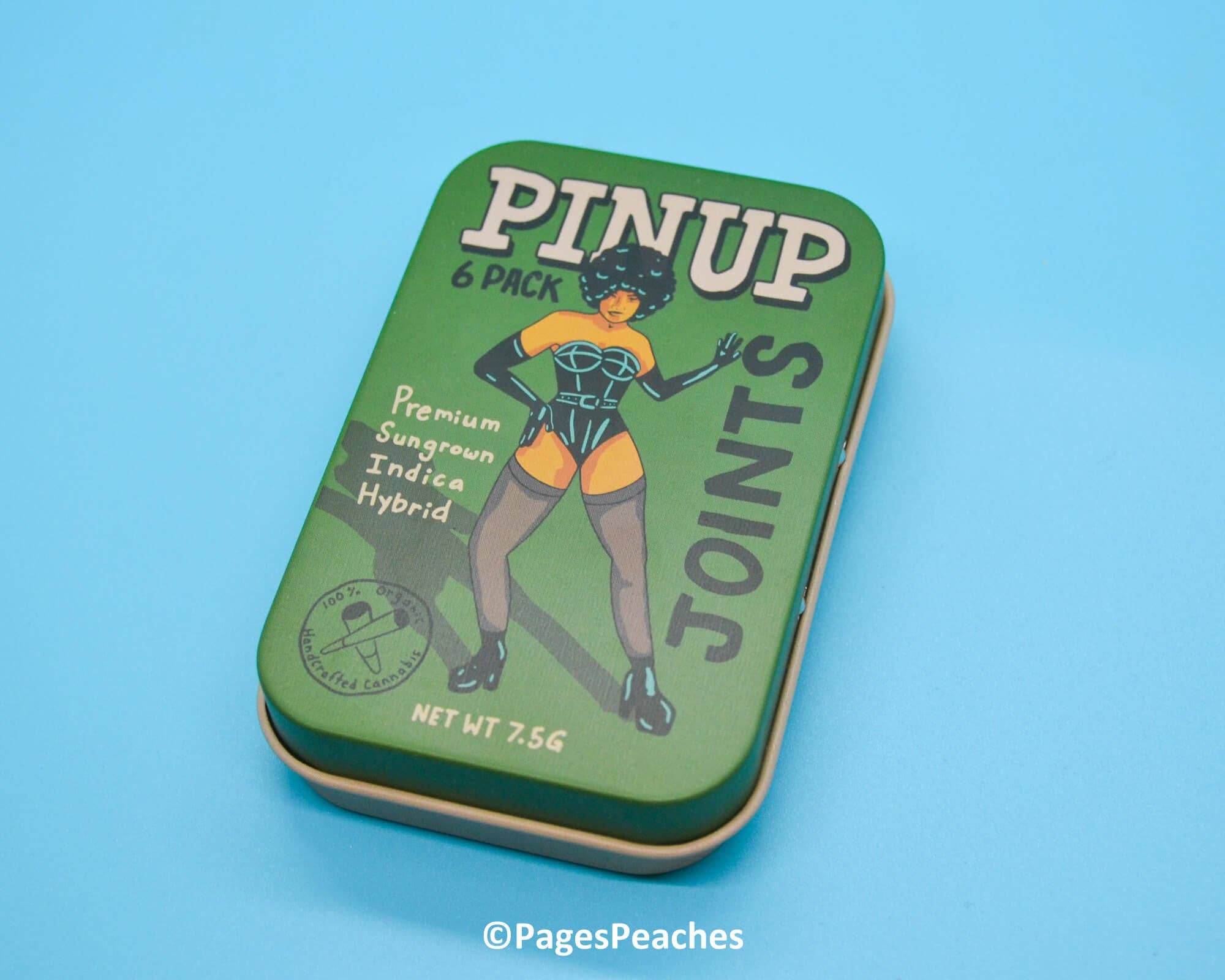 Page's Peaches - Wholesale Cigarette Case - Pinup Joints Stash Tin4