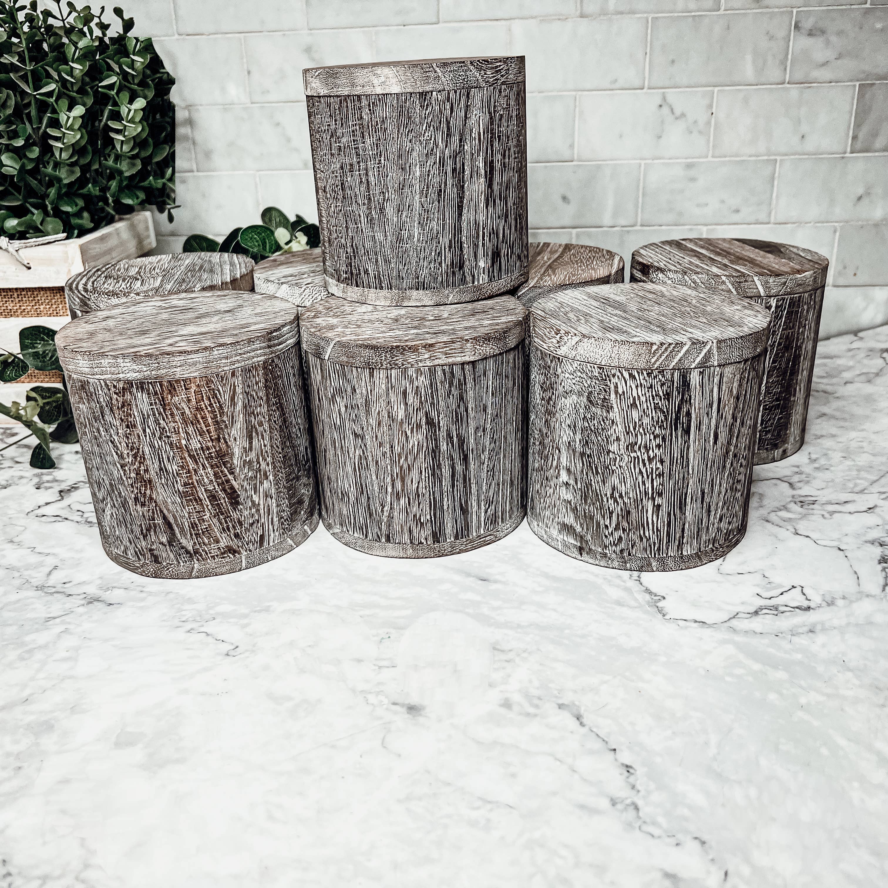 Gia Roma – Großhandel Kerze im Glas / gefüllte Kerze – Einzigartige Kerzen – Wiederverwendbares Paulownia-Holzgefäß mit Deckel16