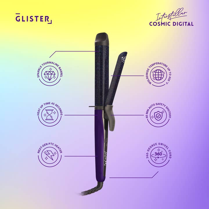Glister - Wholesale Curling Iron/Wand - Interstellar Digital 32mm Clip Curler