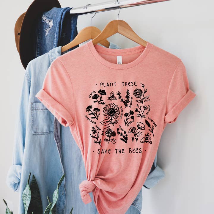 Save the Bees Graphic Tee #54 for wholesale by Tron Tron Graphic Wear