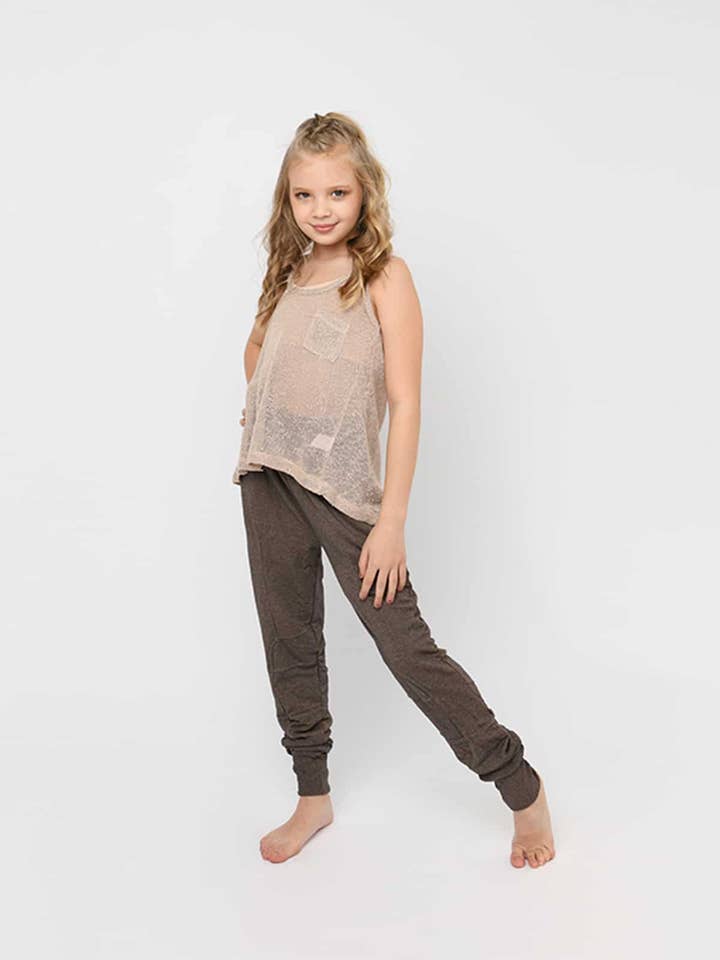 Youth Tiny Pocket Tank, Oatmeal for wholesale by Sugar And Bruno
