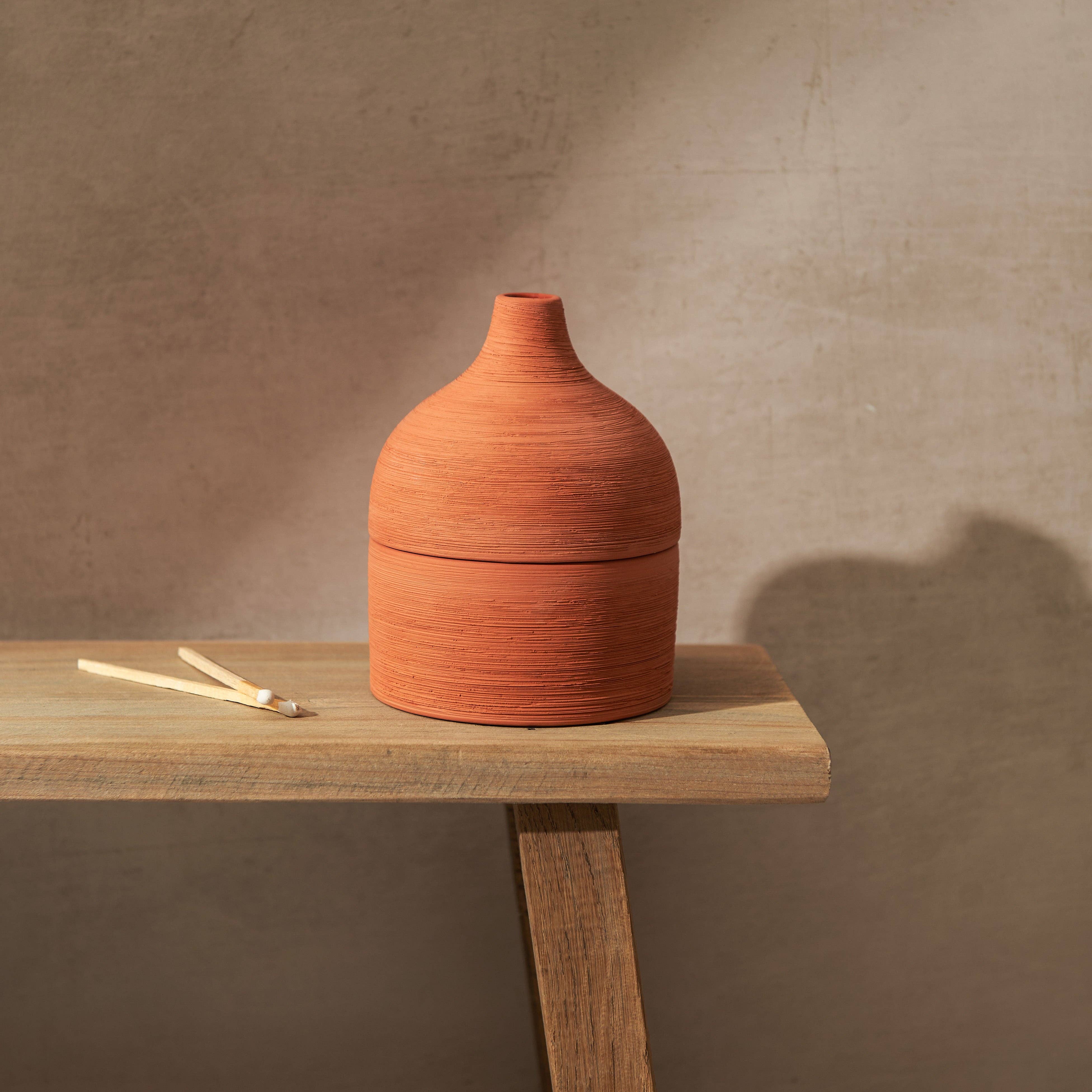 litbydrew.co.uk - Wholesale Pot/gevulde kaars - Marokkaanse amber geurige terracotta keramische kaars3