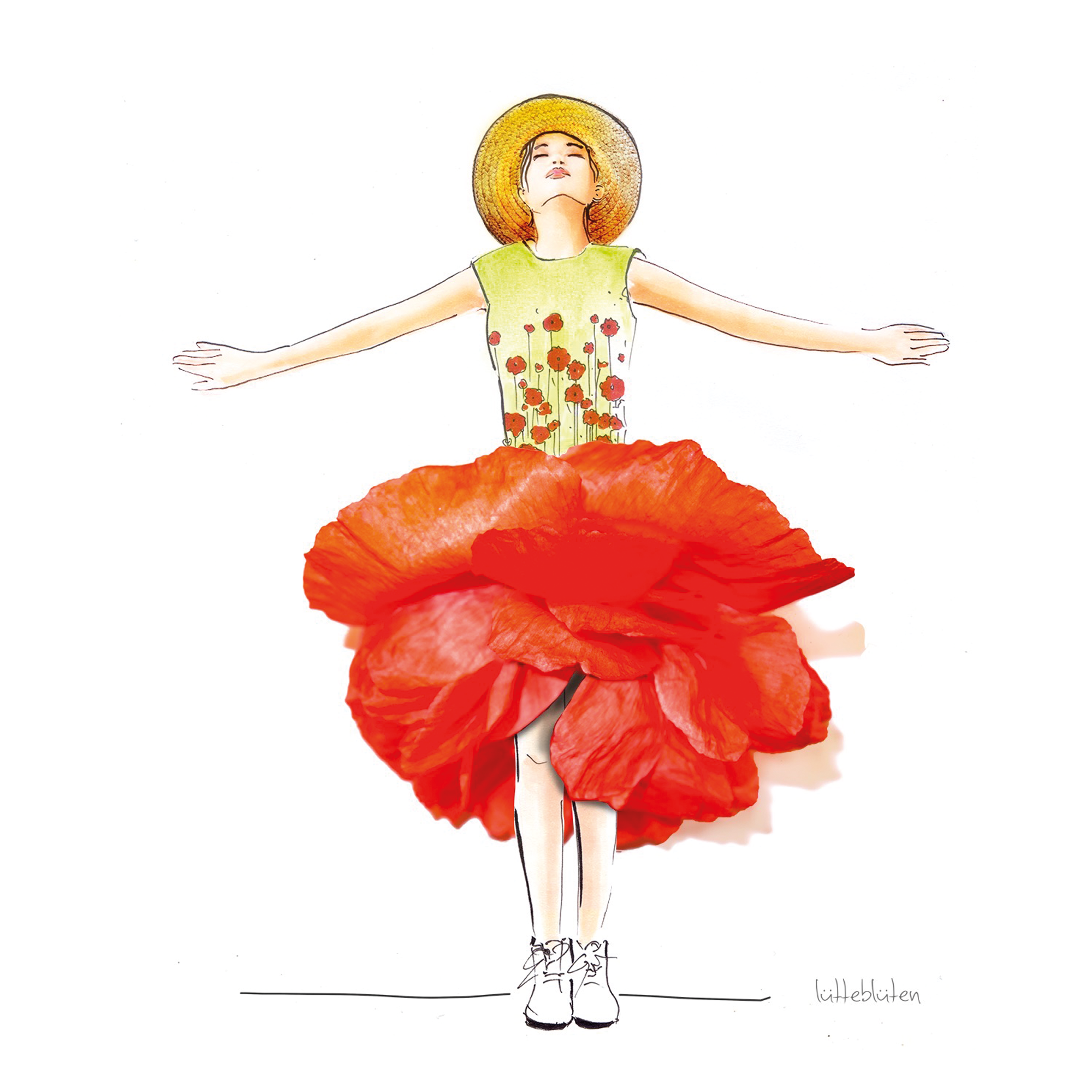 Lütteblüten - Vente Cartes de déclaration d'amour - Carte avec enveloppe « I Love the Summer »1