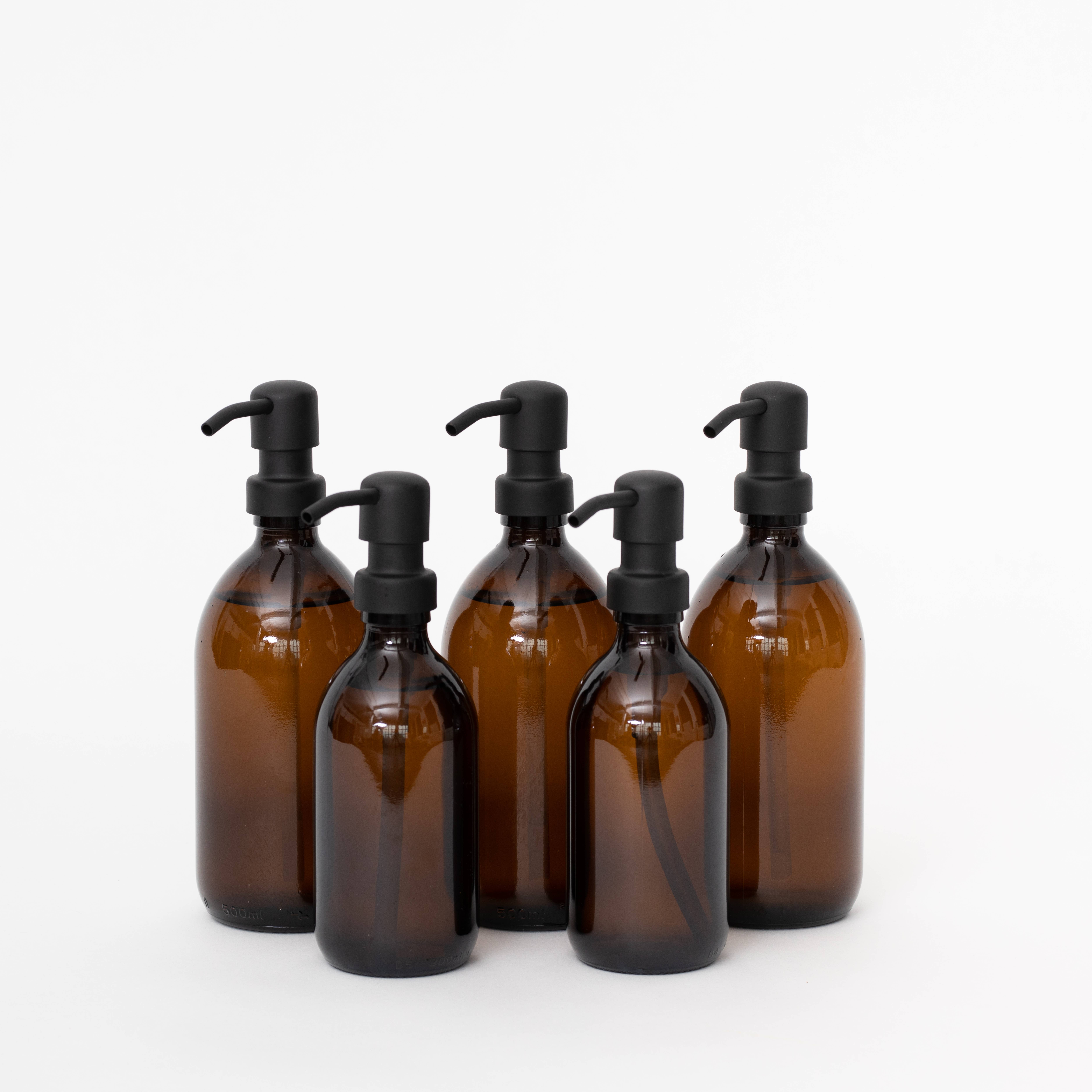 Otra-Vida – wholesale Soap dispenser – Amber Glass Bottles - 500ml3