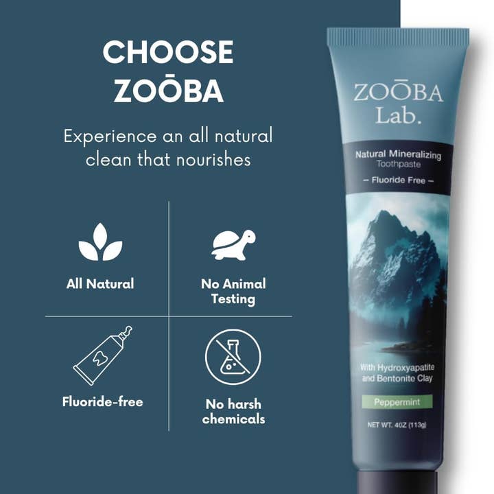 ZOÅŒBA Lab. - Wholesale Toothpaste - ZOOBA Lab Natural Fluoride-Free Mineralizing Toothpaste