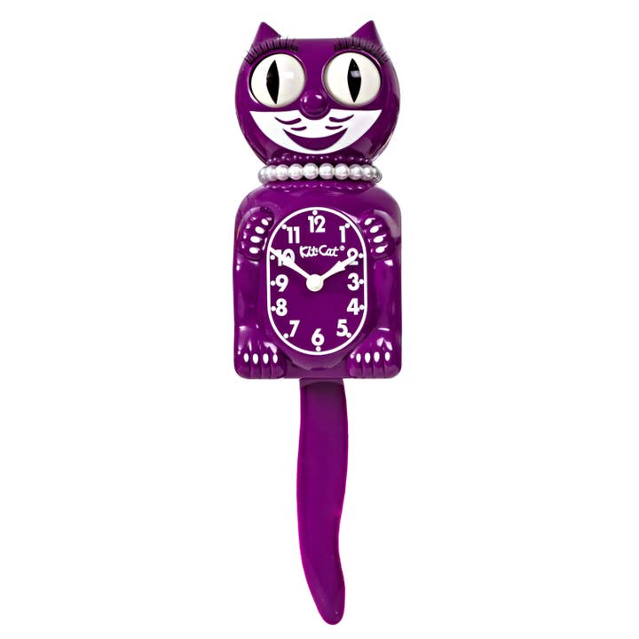 Boysenberry Lady Kit-Cat Klock med pärlor och ögonfransar, begränsad upplaga för wholesale av Kit-Cat Klock