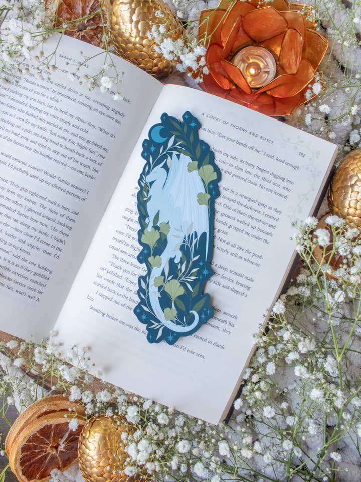 Moonlight Dragon Fantasy Bookmark for wholesale by Meaggie Moos