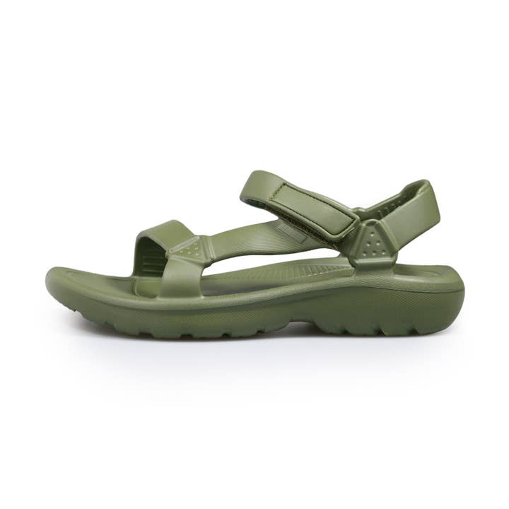 Avispas - Wholesale Sandals - Women's - Maui Olive. Flat sandal. Self-adhesive Velcro closure1