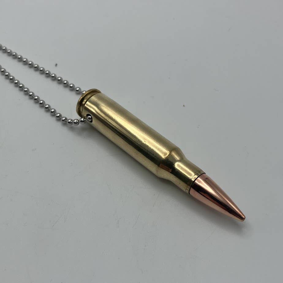 Vermont Cut Coins & 2nd Shot Round - Wholesale Pendant/Charm Necklace - Bullet Necklace - Many Calibers - .223 .45 9mm .40 10mm10