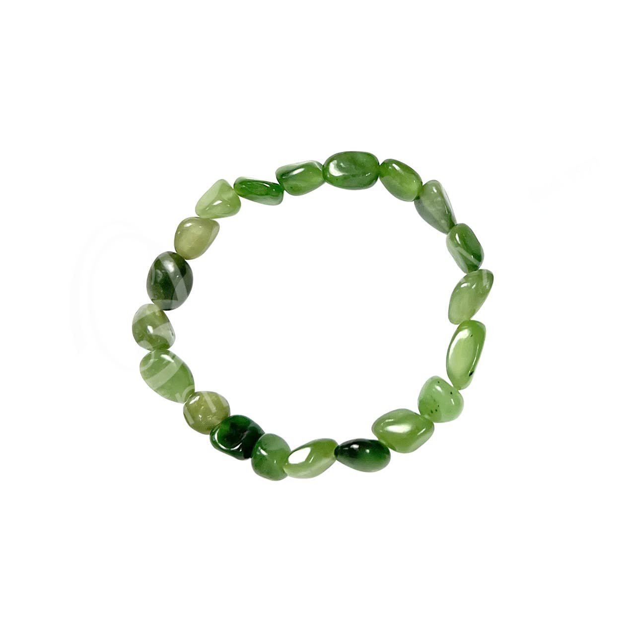 Oceanic Linkways Inc - Wholesale Spiritual Stone/Crystal - (PC)BRACELET - TUMBLED STONES JADE, NEPHRITE (10-13 MM) 8-8