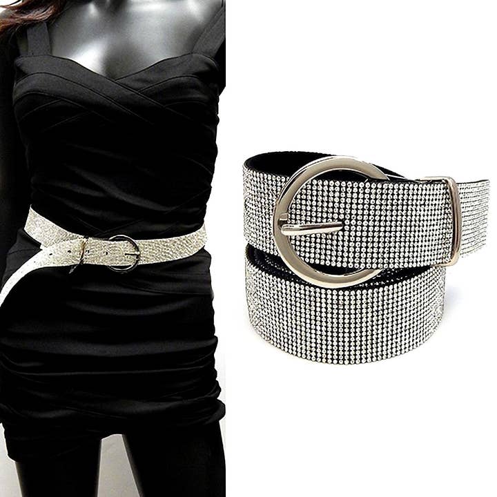 Diacly - Wholesale Belt - Women's - Rhinestone Patch Round Buckle Fashion Belt2